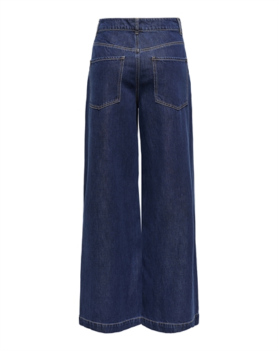  Only - ONLIngrid Waist Wide Denim Jeans - Dark Blue Denim